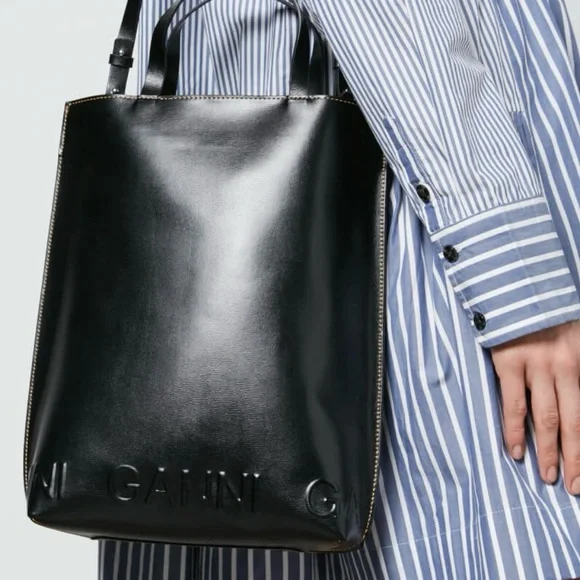 Ganni Bags Euc Ganni Banner Tote Medium No Crossbody Strap